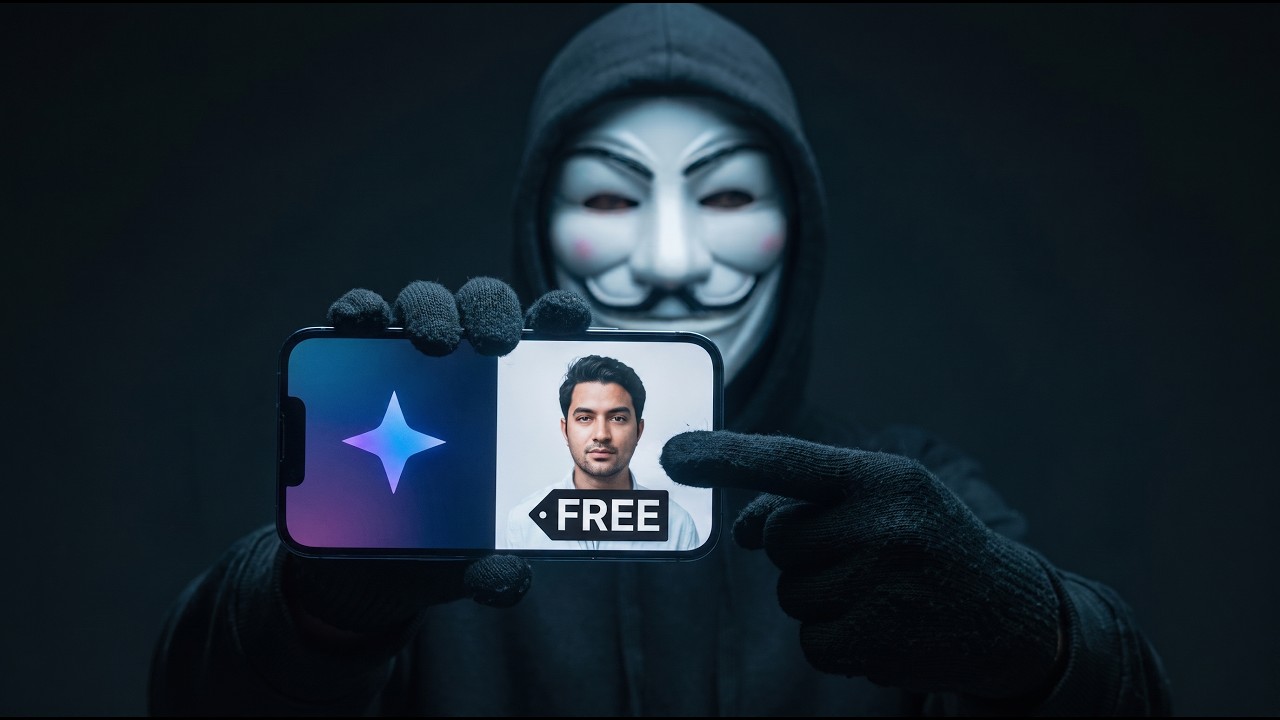 Masked Guy Shows How to Remove AI Watermark From Gemini Photos for Free