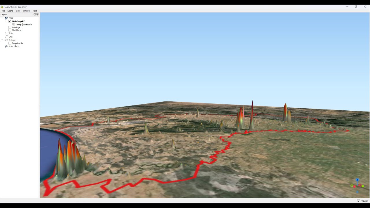 Google Earth Engine Tut-108| Buildings Height Image Reproject and 3D Model in QGIS| View From Space