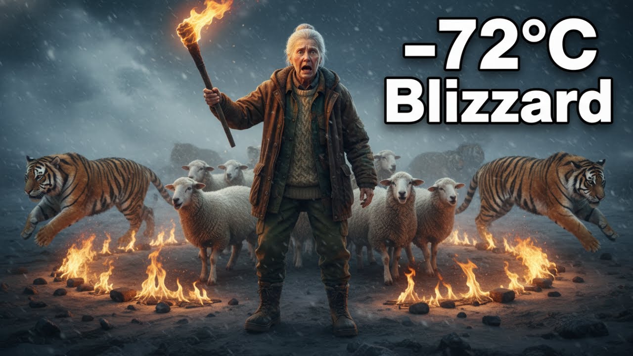 Rare –72°C Blizzard: An 89-Year-Old Widow Saves Her Dog and Shields Sheep from a Tiger Pack