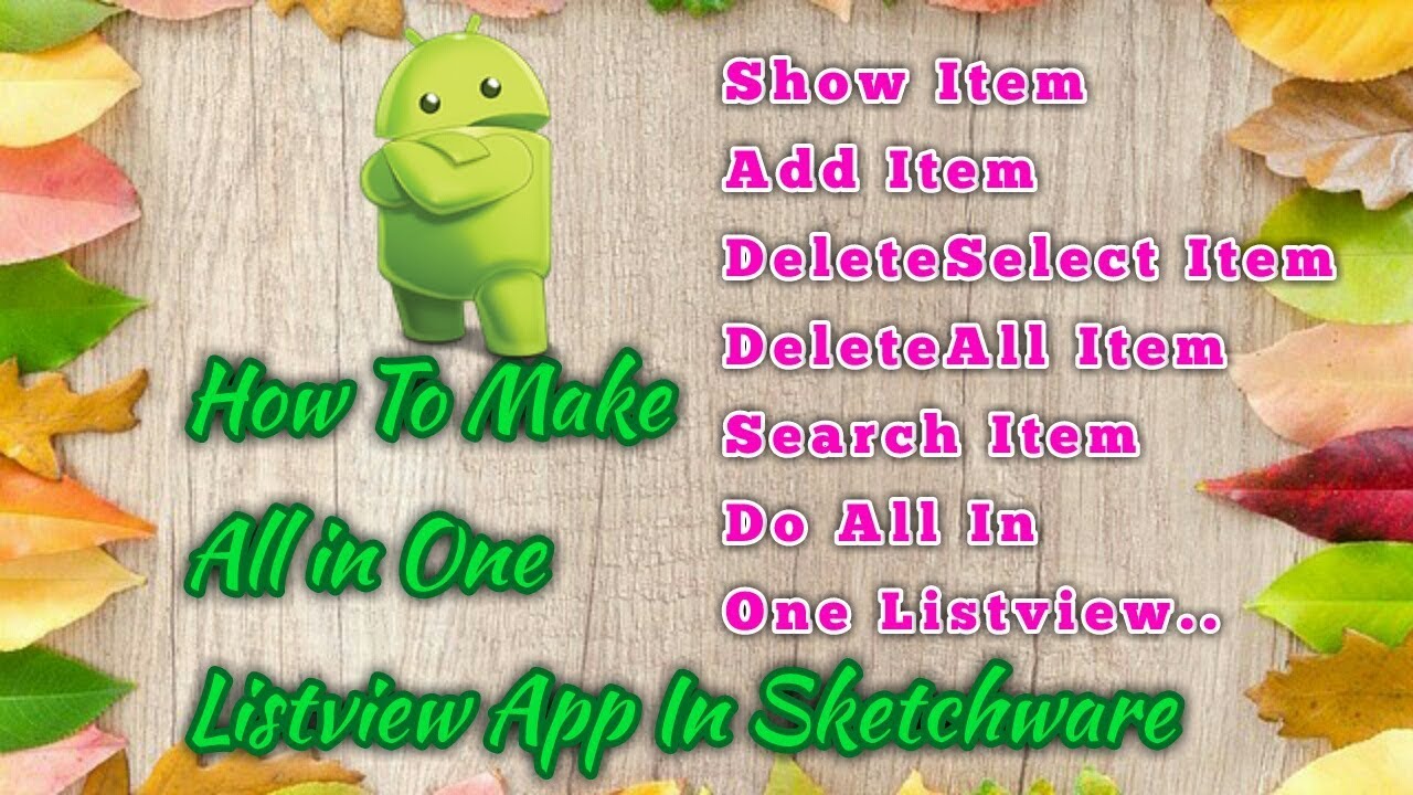 How To Make All in One Listview App In Sketchware || By Developer Partha
