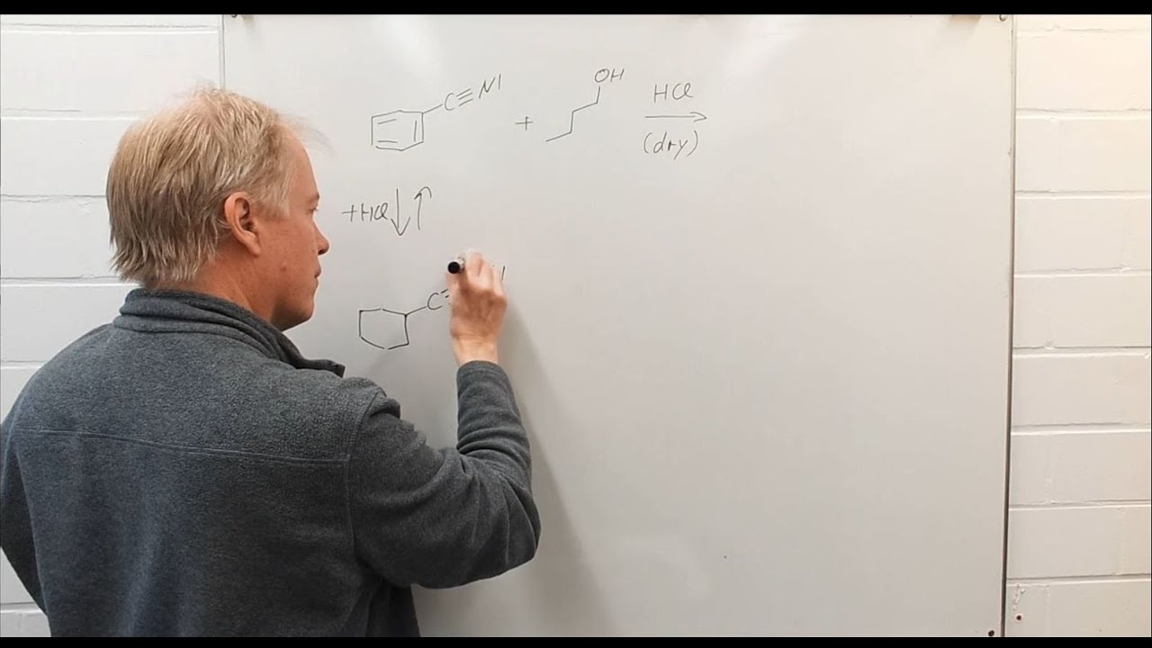 Wie l&ouml;se ich Klausuraufgaben zur Organischen Chemie 13: Protonierung des Nitrils als Reaktionsstart