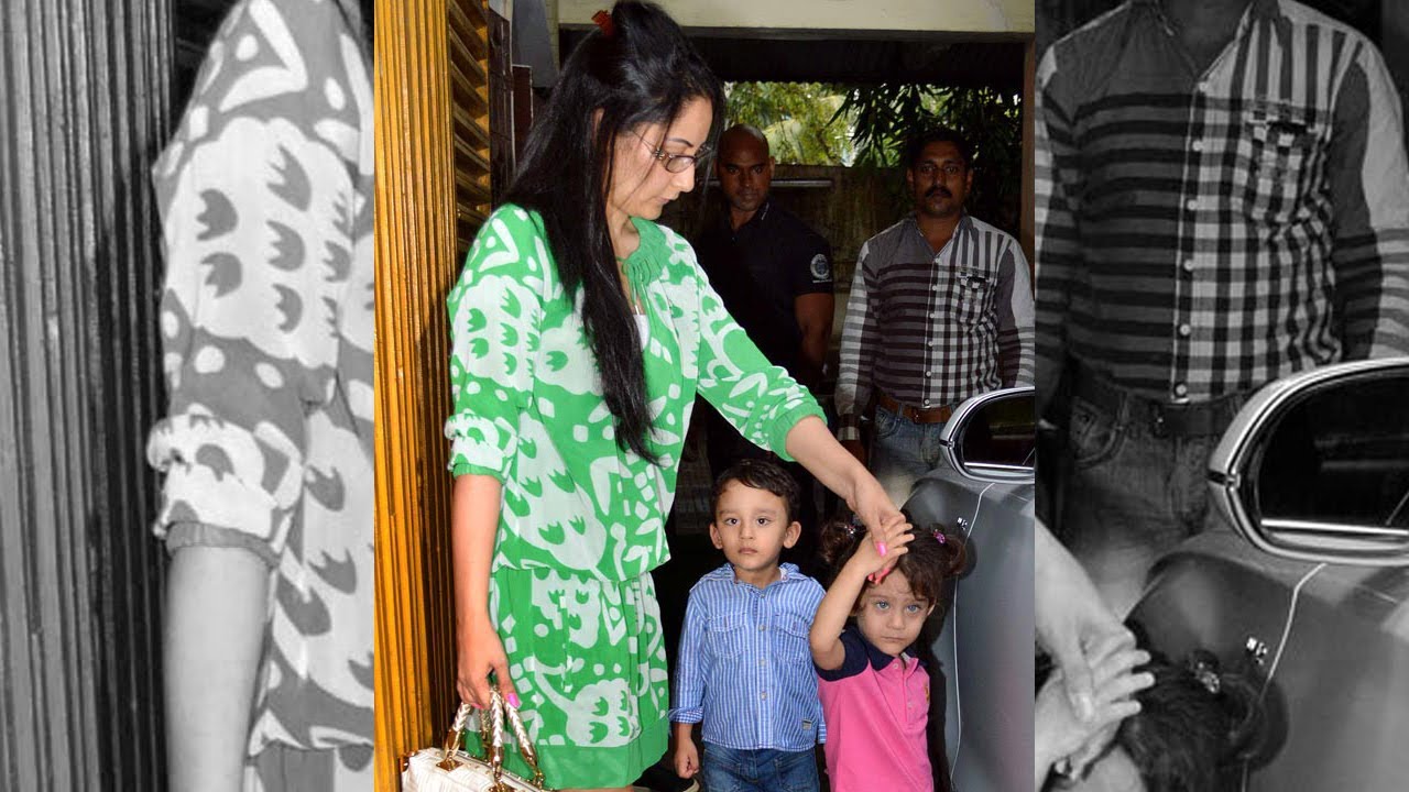 Manyata Dutt and kids spotted at the special screening of Policegiri
