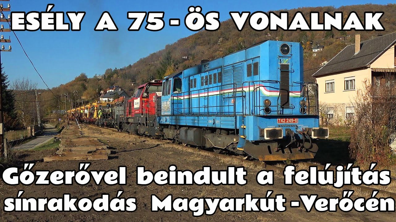 2025.11.07. A 75-ös vonal lesz a nagy túlélő. Pályabontás és sínrakodás Magyarkút-Verőce mh.-nél.