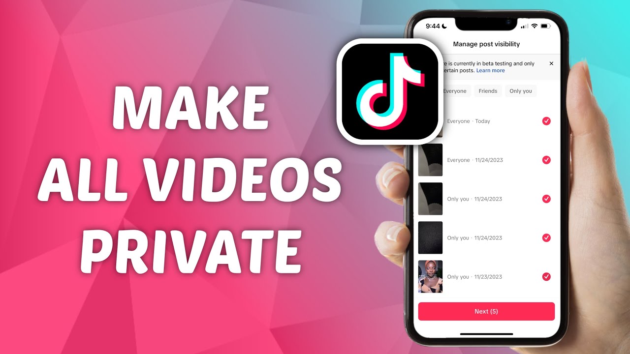 Как сделать все видео TikTok приватными сразу