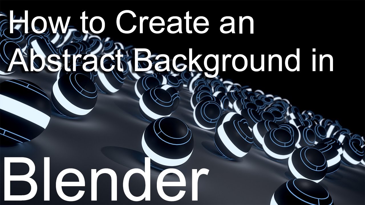 How to Create a Cool 3D Abstract Background in Blender!