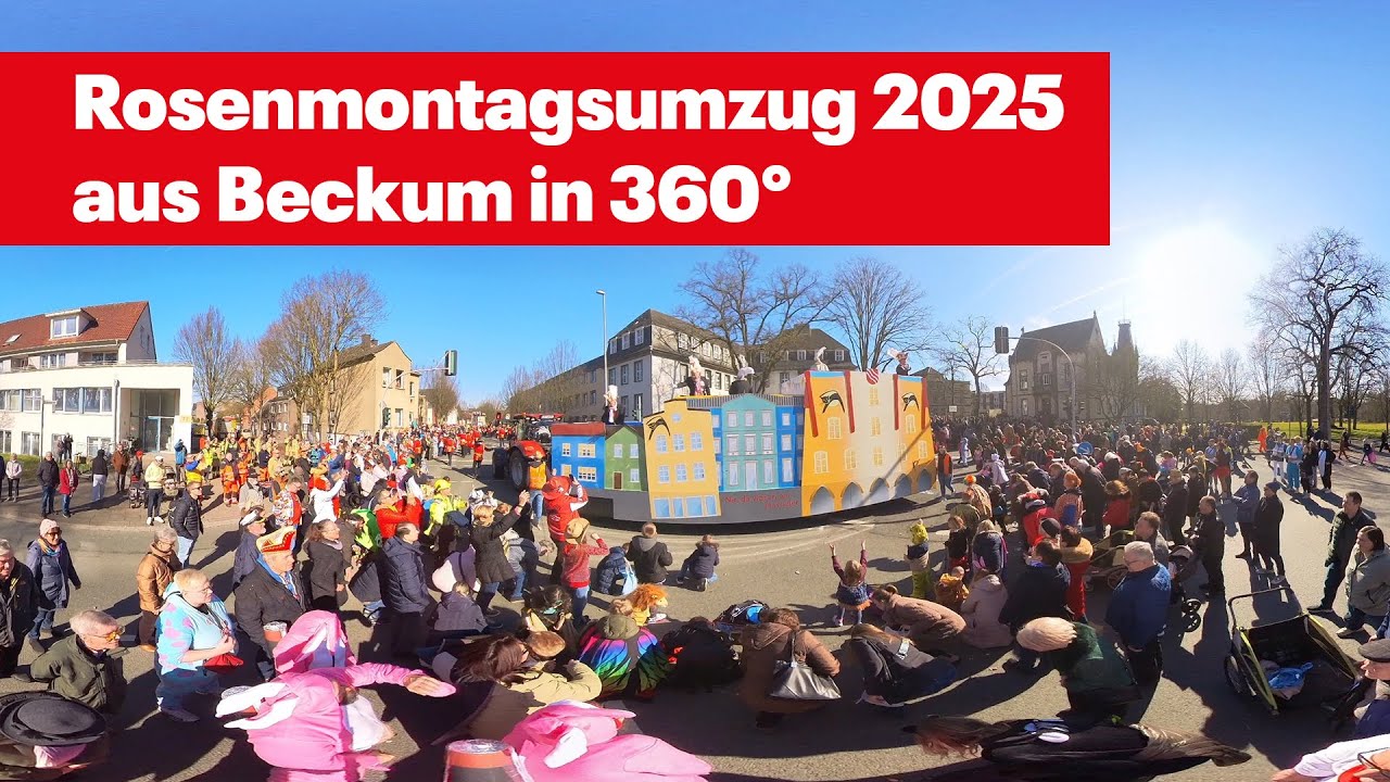Rosenmontagsumzug 2025 in 360° aus Beckum
