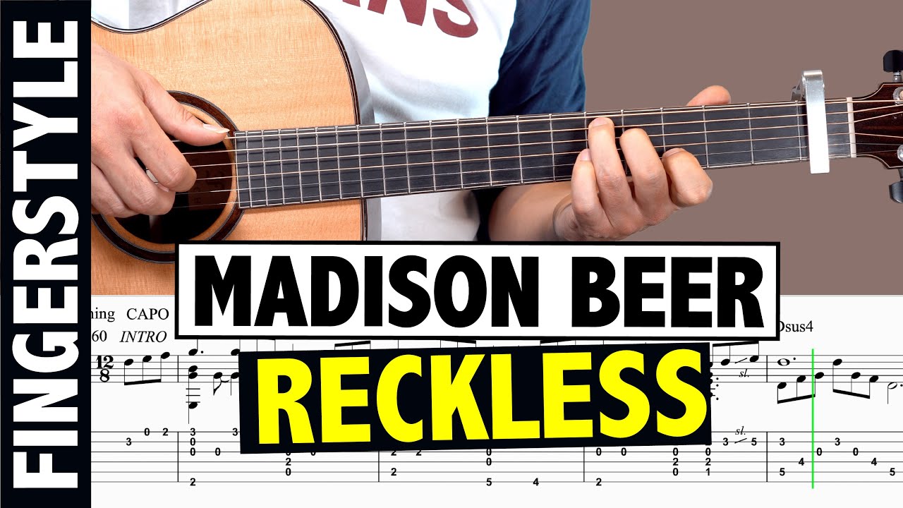 Madison Beer - Reckless // Fingerstyle Guitar Tutorial