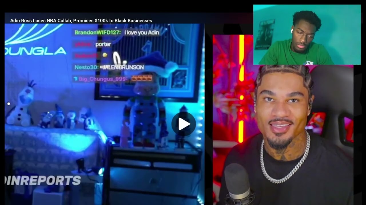 Adin Ross Loses NBA Collab, Promises $100k to Black Businesses !!!