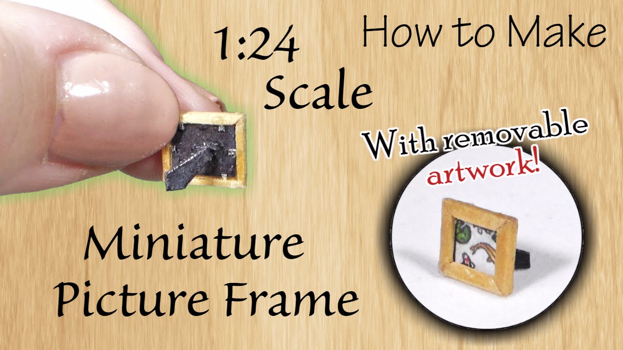 Miniature Picture Frame Tutorial | Dollhouse | How to Make 1:24 Scale DIY