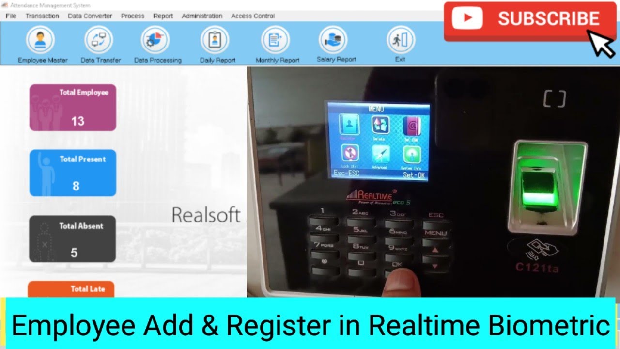 How To Add User and Register User #Realtime Biometric
