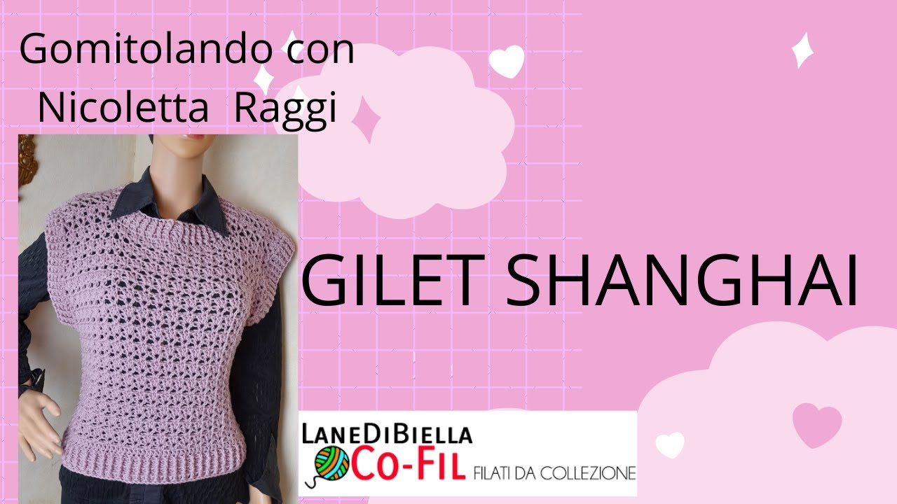 GILET SHANGHAI realizzato all'uncinetto