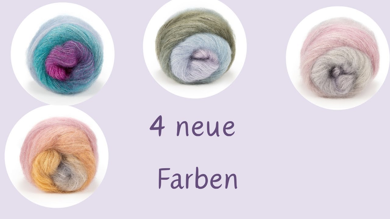 4 neue Farben Poema Mohair von Laines du Nord