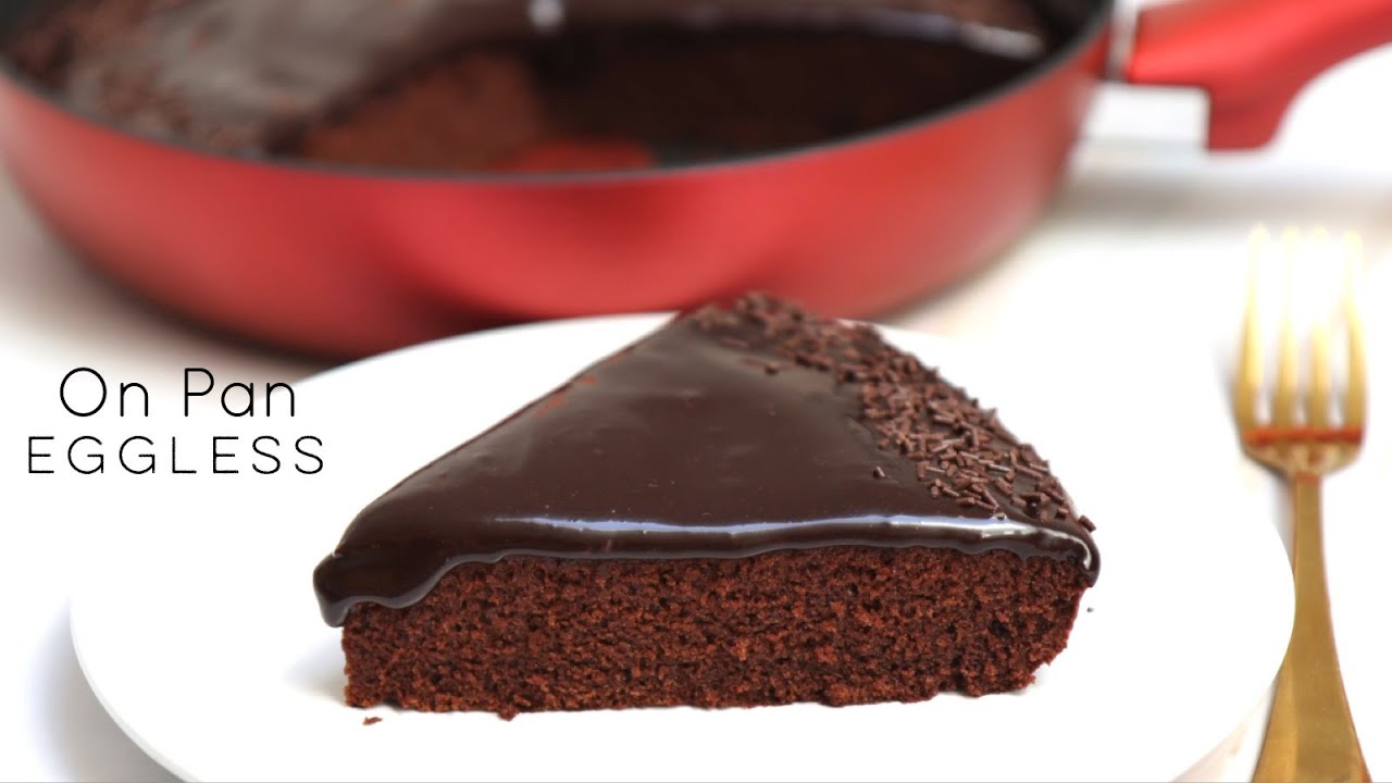 Easy Chocolate cake recipe on Pan - Eggless