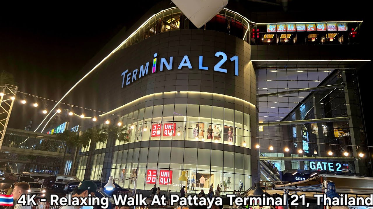 🇹🇭 4K - Relaxing Walk At Pattaya Terminal 21, Thailand, เดินเล่นพักผ่อนที่อาคารผู้โดยสาร 21 พัทยา