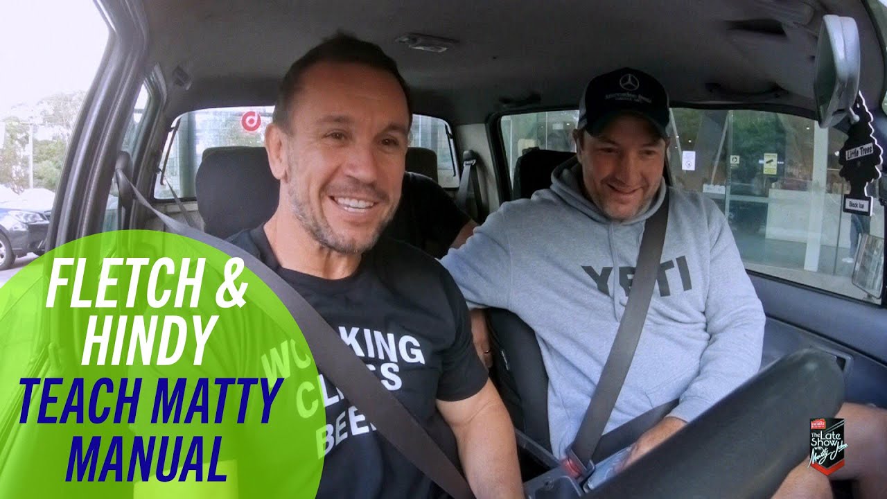 Fletch & Hindy give Matty Johns a manual driving lesson | Fox League