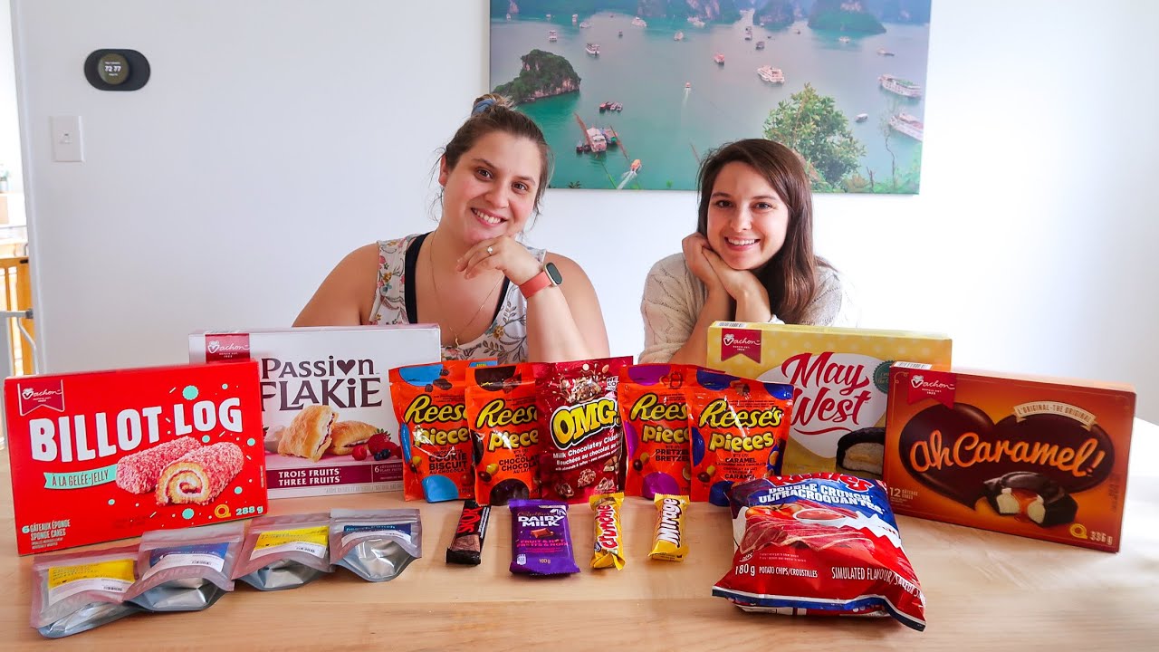 Canadian Snacks Taste Test! Ketchup Chips, Vachon Cakes, Cadbury & More!