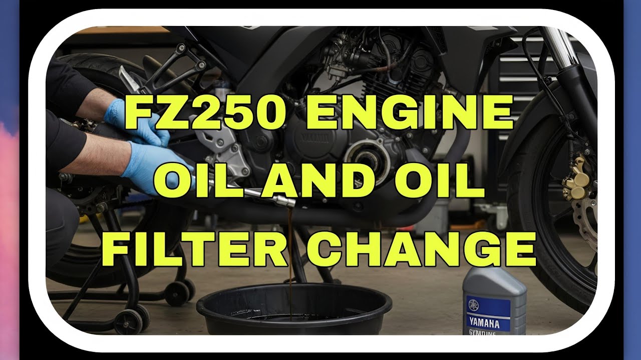 FZ250Engine Oil Change & Oil Filter Replacement | Motul 7100 #FZ250 #EngineOilChange #Motul7100