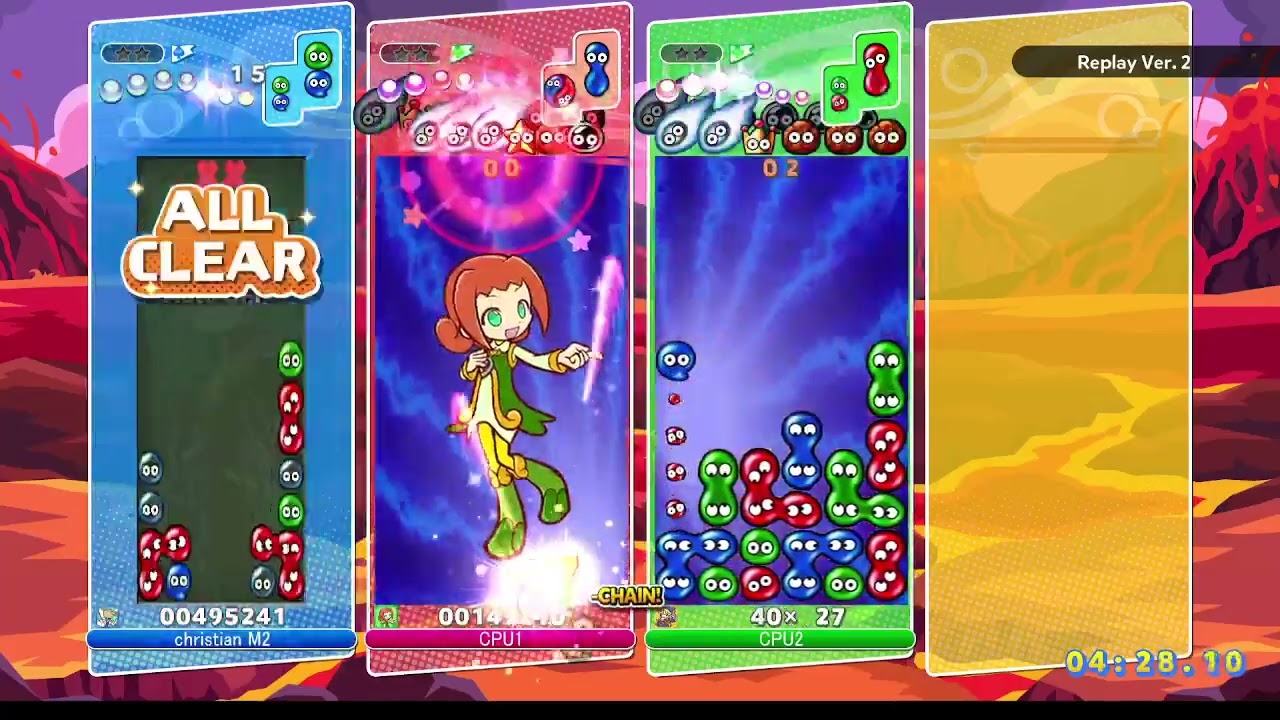 Puyo Puyo Champions PC Satan VS Ally & Witch Fever Mode