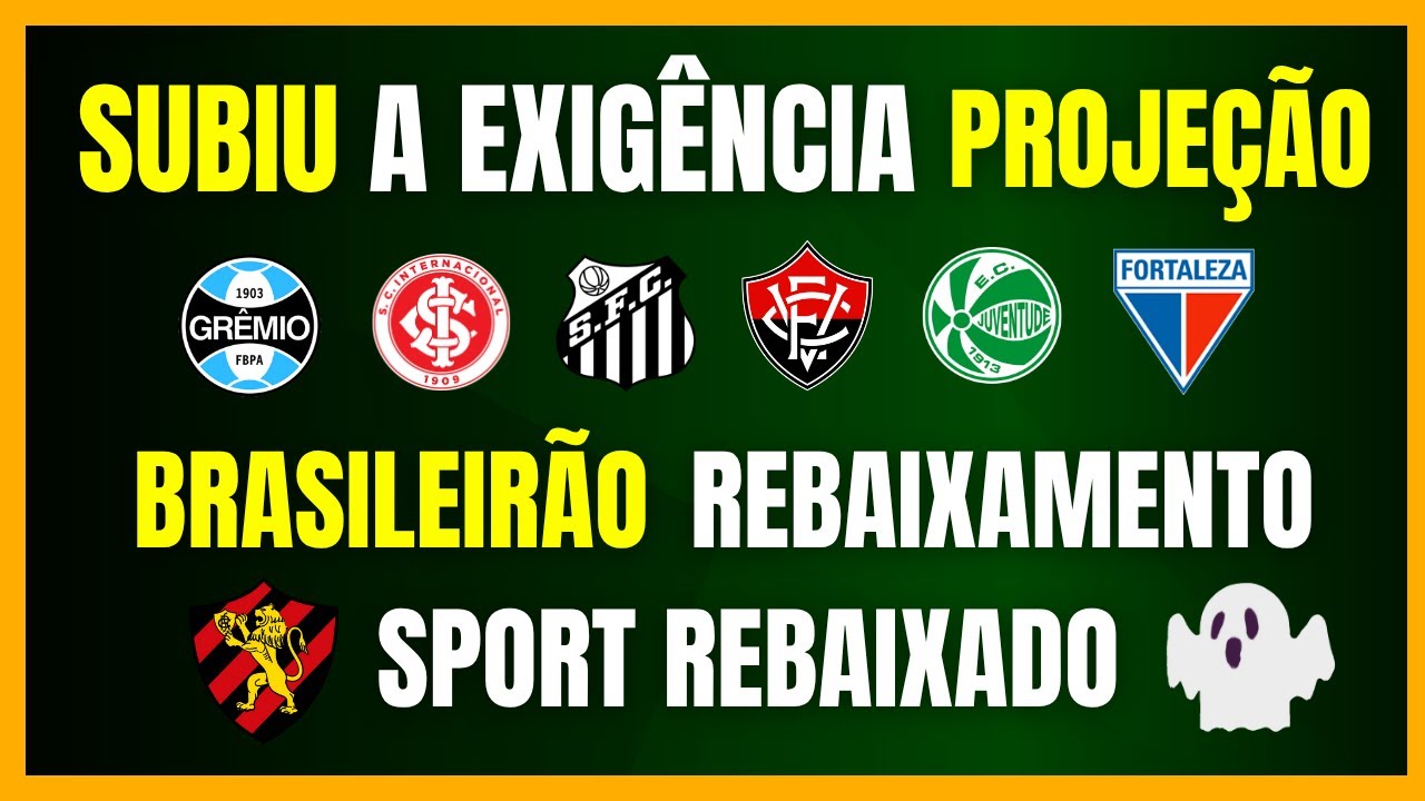 BRASILEIRÃO 2025 | REBAIXAMENTO | SUBIU A EXIGÊNCIA | PROJEÇÃO ATUALIZADA