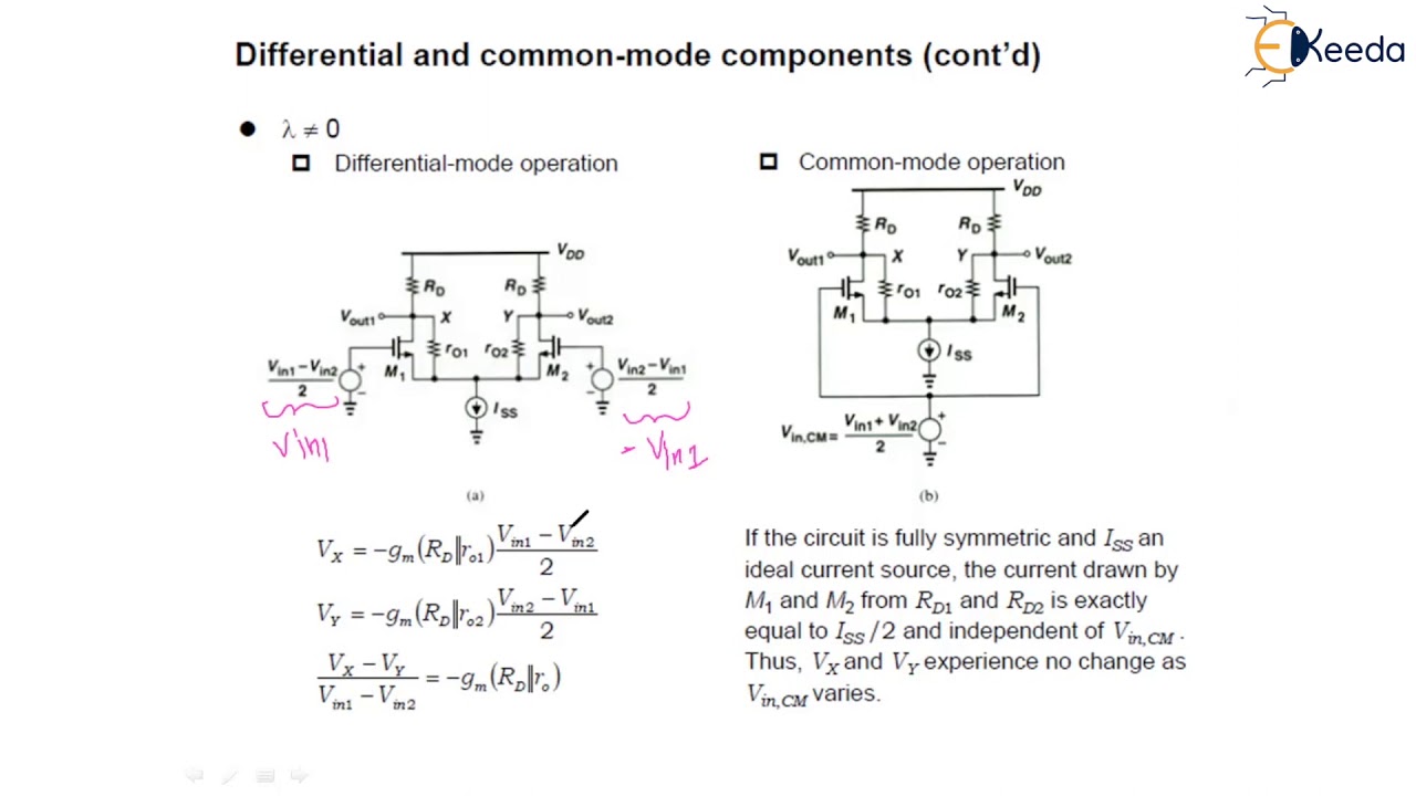 Differential Amplifier Example to Find the Differential Gain - Amplifier Fundamentals