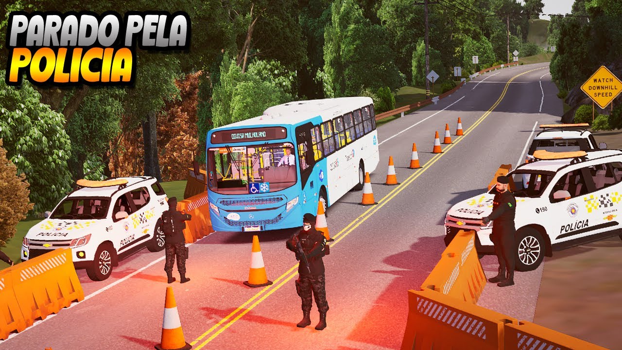 FUI PARADO PELA POLICIA NO MEIO DA SERRA - PROTON BUS SIMULATOR