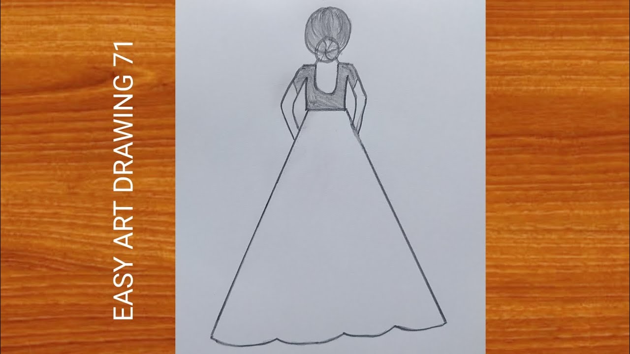 How to draw a beautiful girl | picture girl drawing easy back side girl drawing #girlart #viralvideo