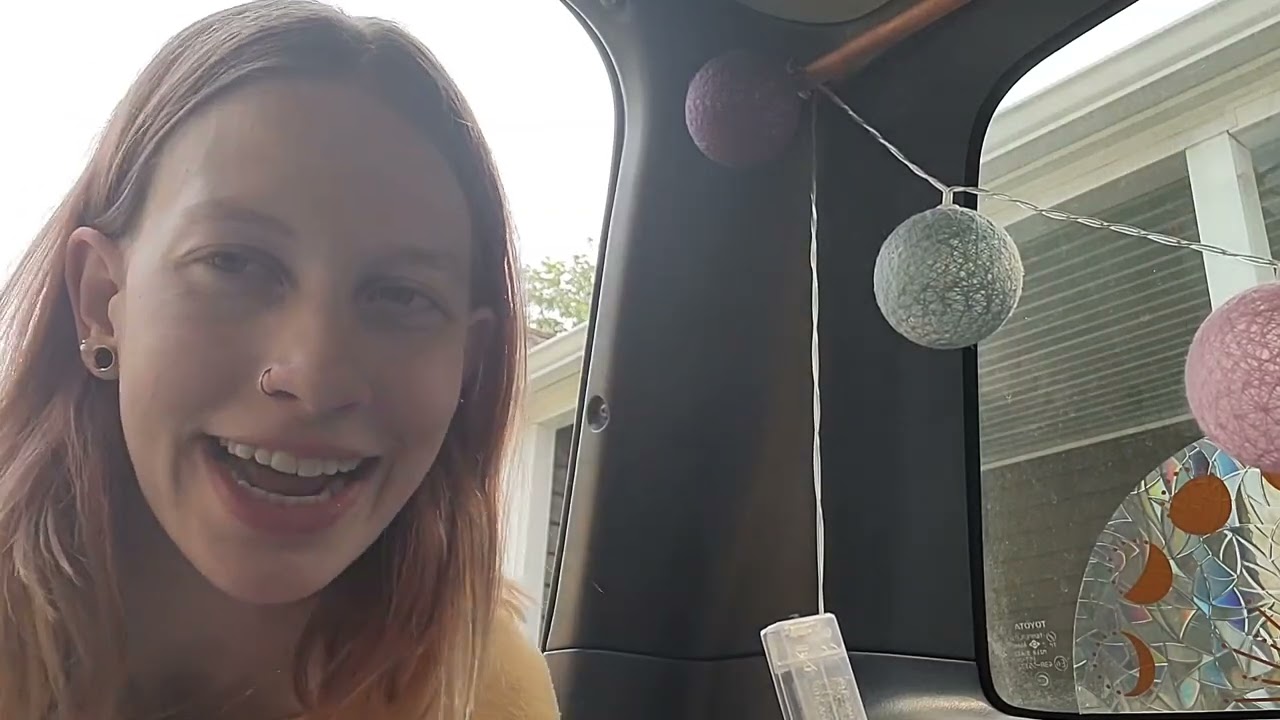 prepping for a road trip in the rav4 car camper