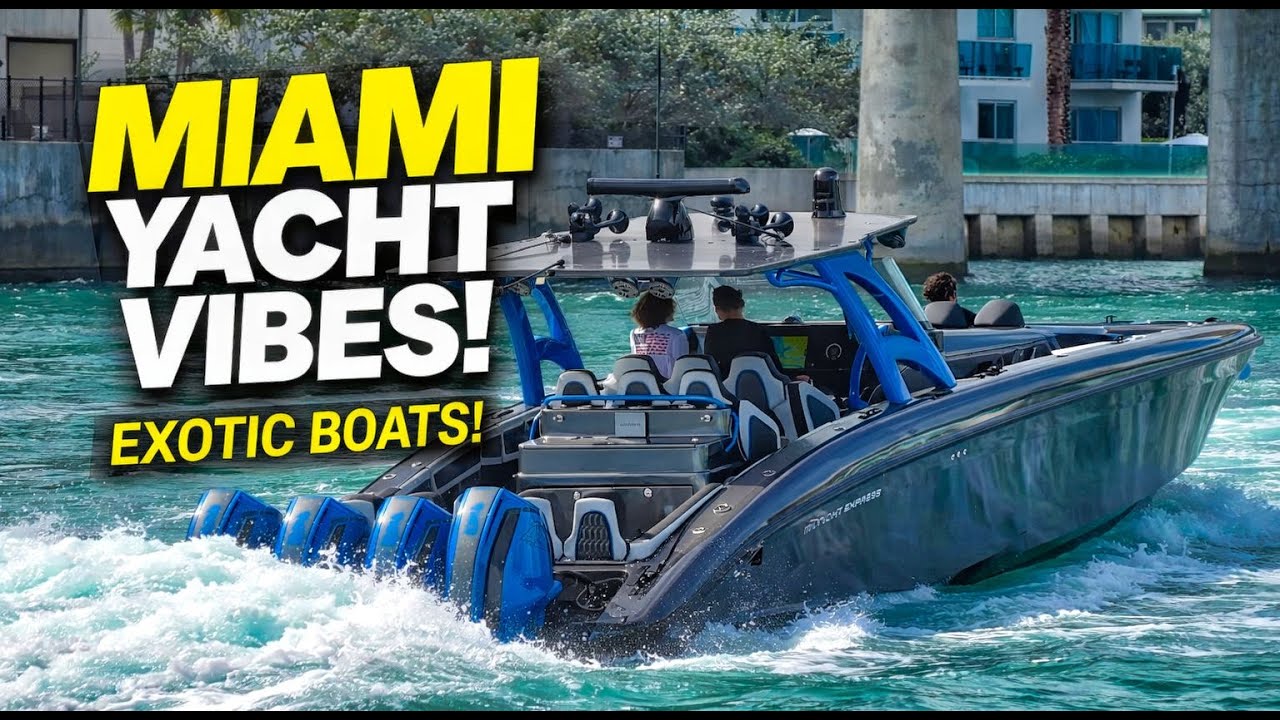 MIAMI EXOTIC YACHT VIBES! Luxury Boats & Yachts Cruising In & Out to the Ocean