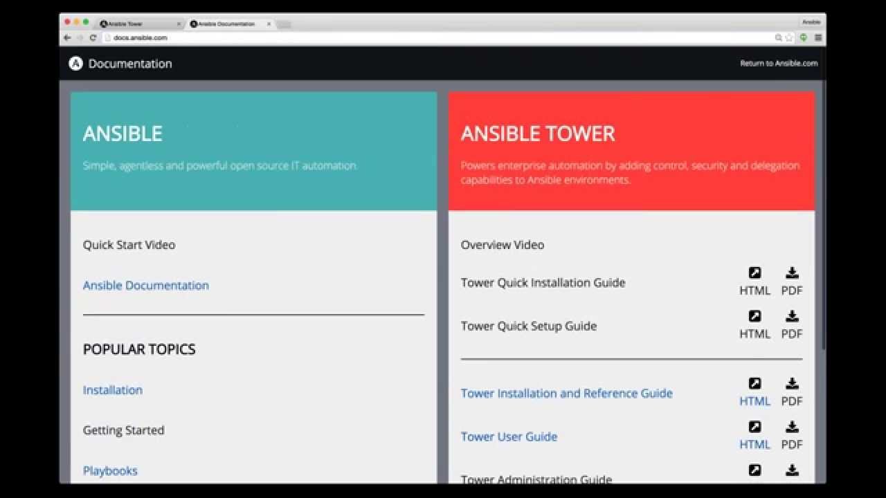 An Introduction to Ansible and Tower