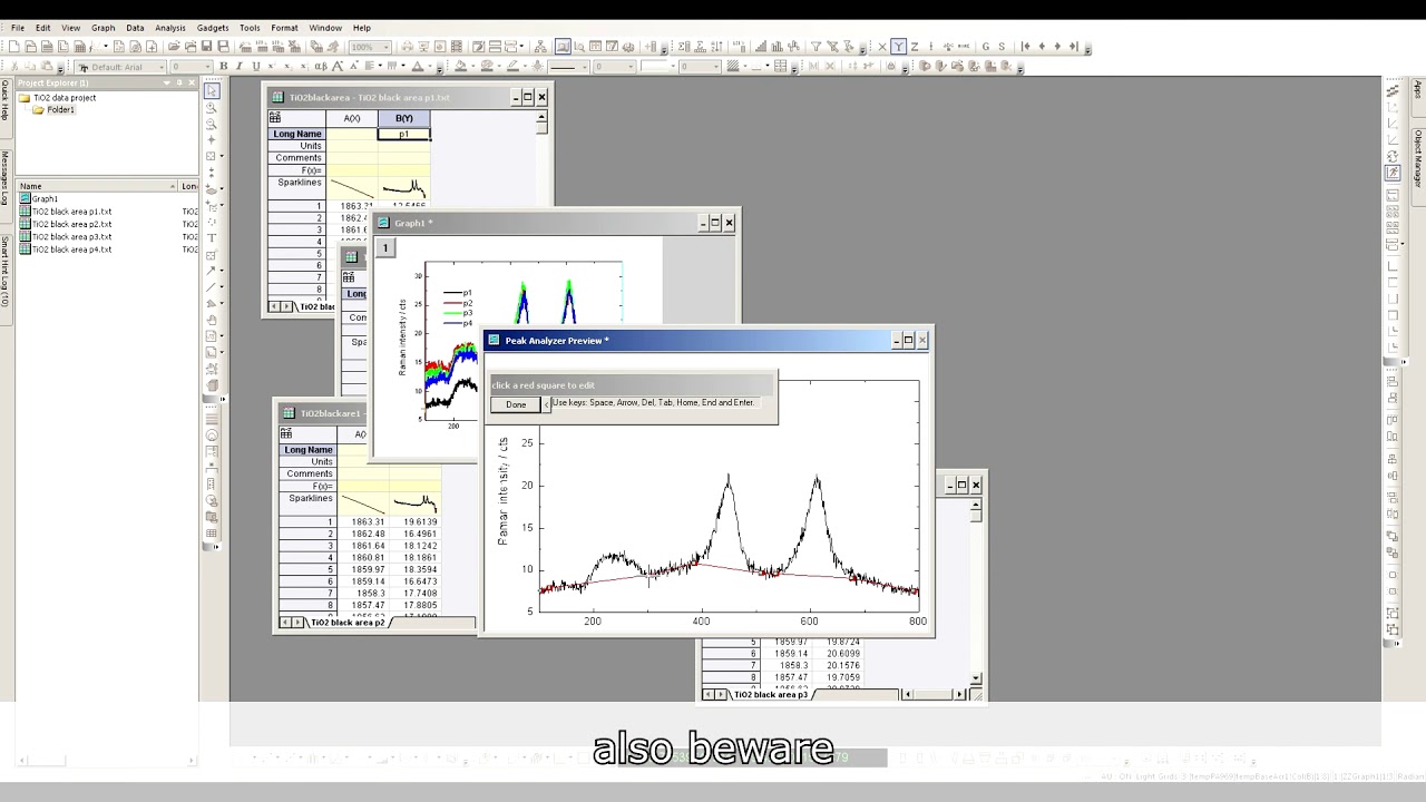 Working with Raman spectra in Origin - 4 Substracting background