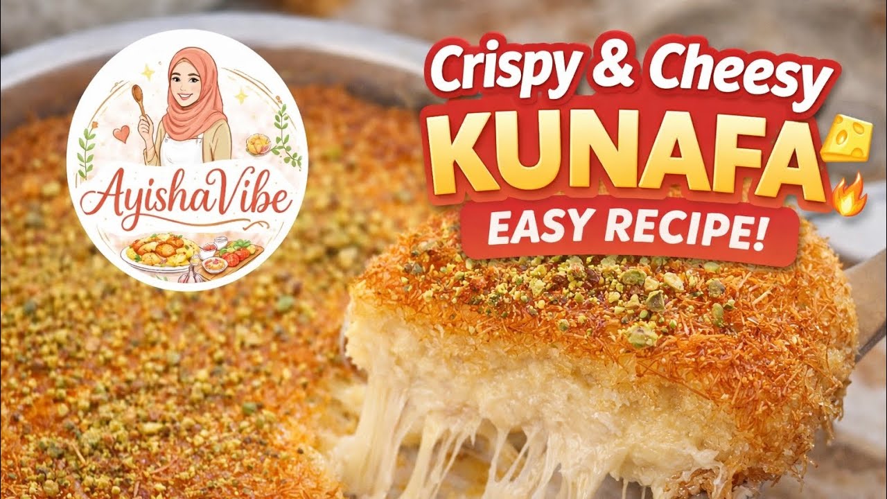 Crispy & Cheesy Kunafa | Perfect Middle Eastern Dessert Recipe 🧀🔥