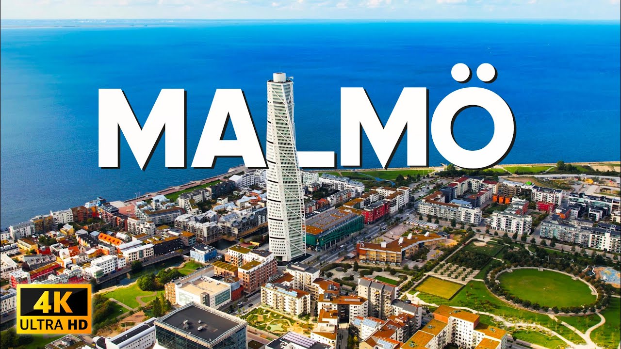 Malmö, Sweden 🇸🇪 in 4k Ultra HD Drone Video