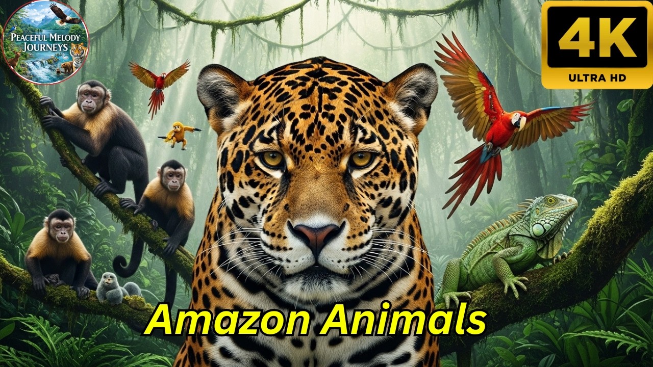 Amazon Rainforest Wildlife in 4K | Rare Birds and Mammals in Action