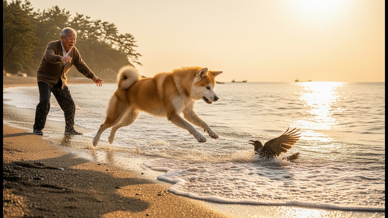 海で溺れていたカラスを助けた秋田犬―以来毎朝、カラスが届けに来るものに近所が驚いた