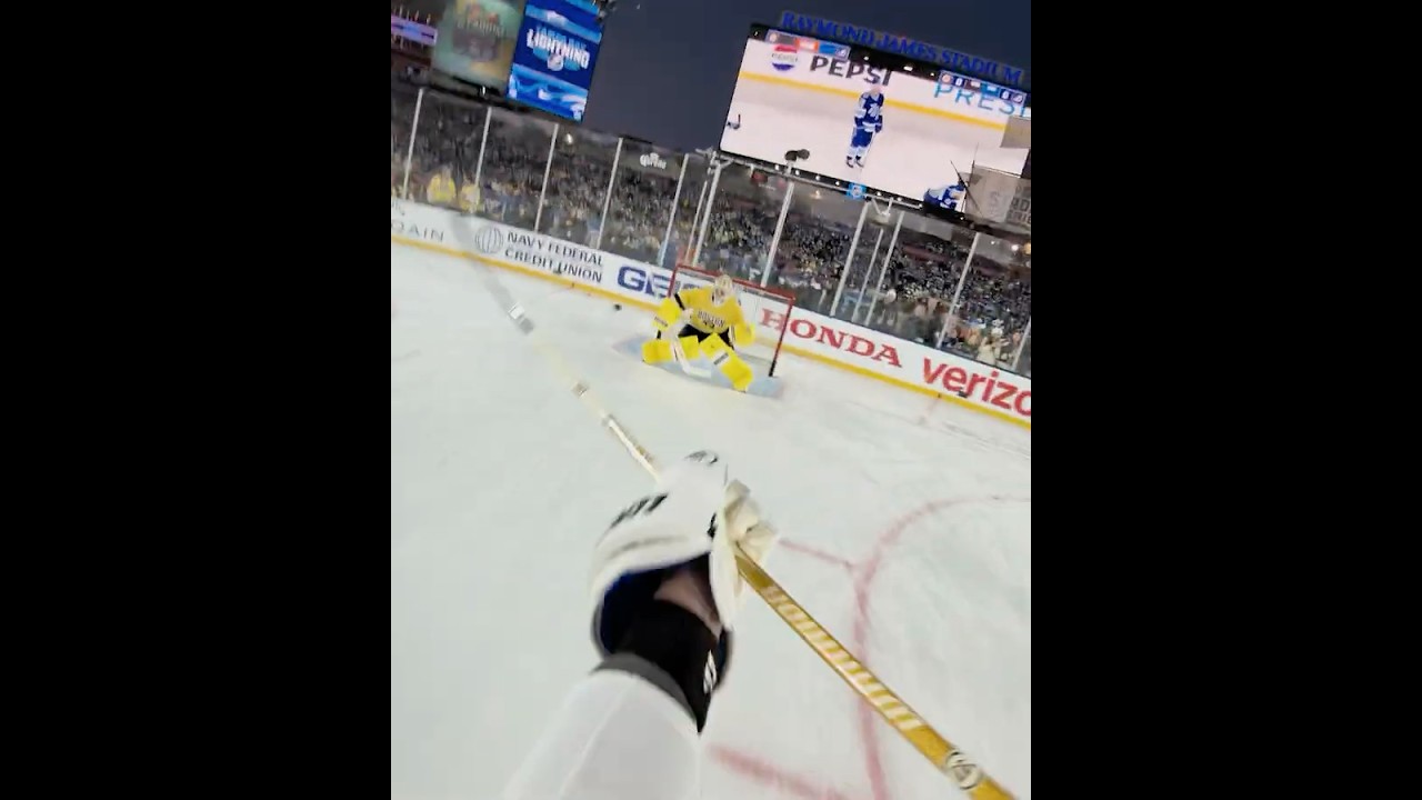 POV From the Glasses 😎 | Zadorov&rsquo;s Stadium Series Pregame Skate
