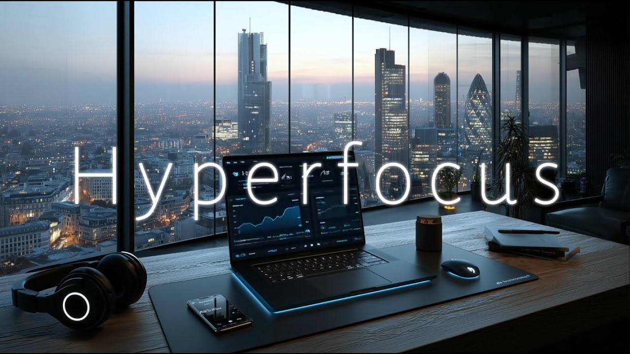 Focus Music for Work & Study | Alpha Waves Chillstep Mix, City Skyline View