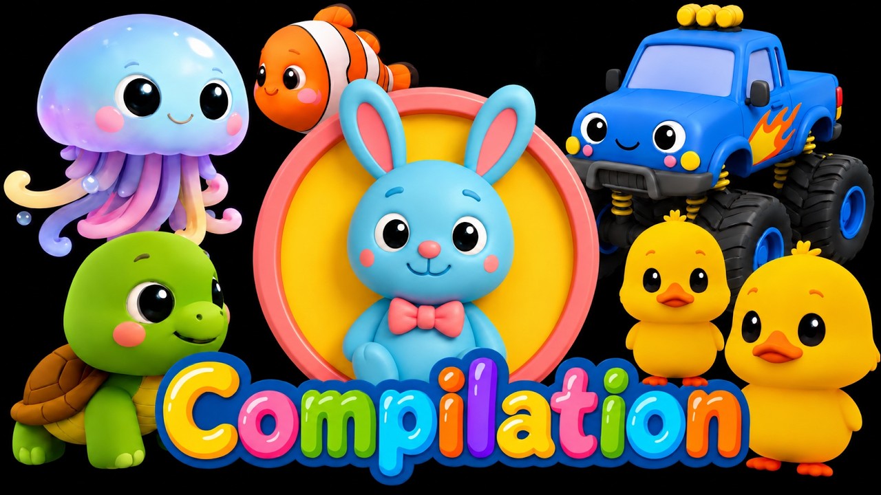 Calm Bunny Compilation | High Contrast Sensory Video for Babies & Toddlers