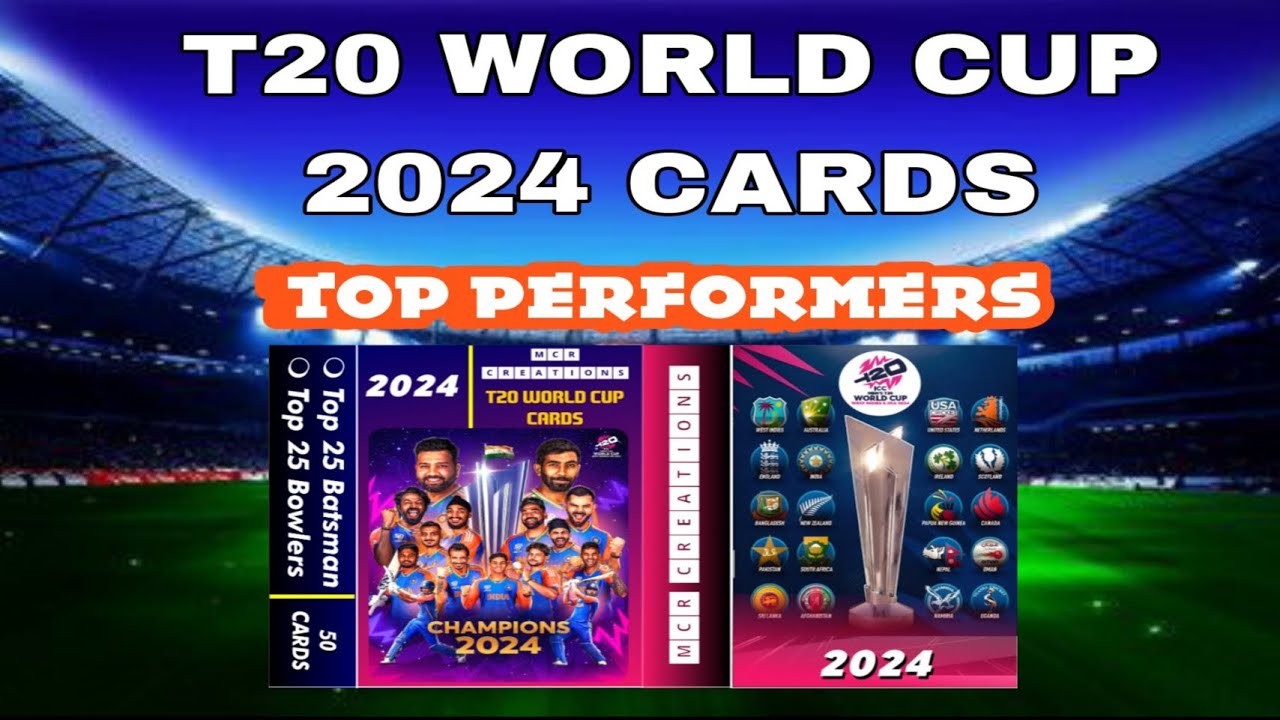 T20 WORLD CUP 2024 CARDS ( TOP PERFORMERS )