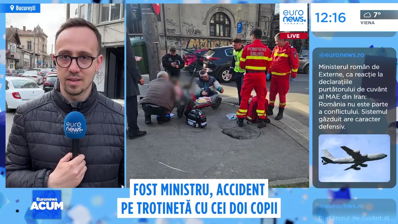 Ilan Laufer, accident cu trotineta &icirc;n București. El și copiii au fost loviți pe trecerea de pietoni