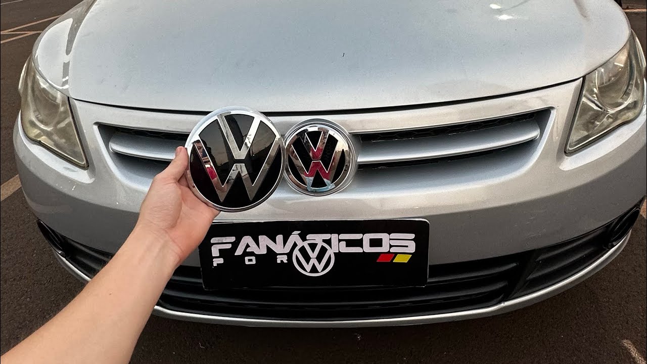 COLOQUEI A NOVA LOGO DA VOLKSWAGEN NO GOL G5 ! Teve que adaptar ? Confira !