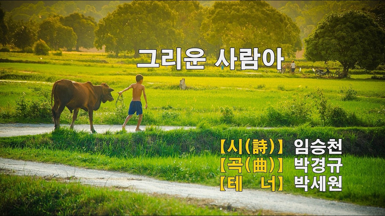 그리운 사람아 - 박세원(테너)  가사lyrics  【가곡】