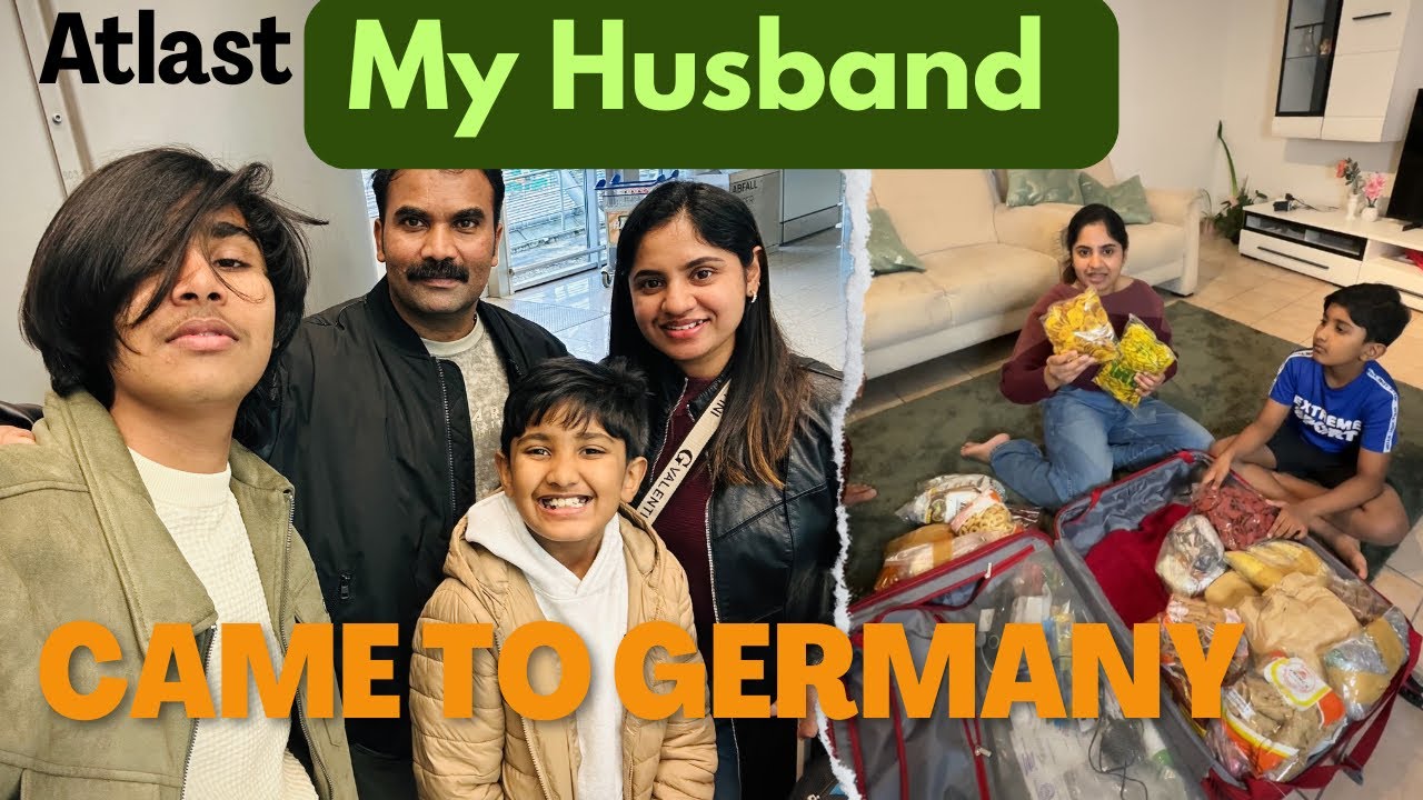 Our family rejoining/After struggling my Husband is here 🇩🇪/Happy family moments/our world/my family