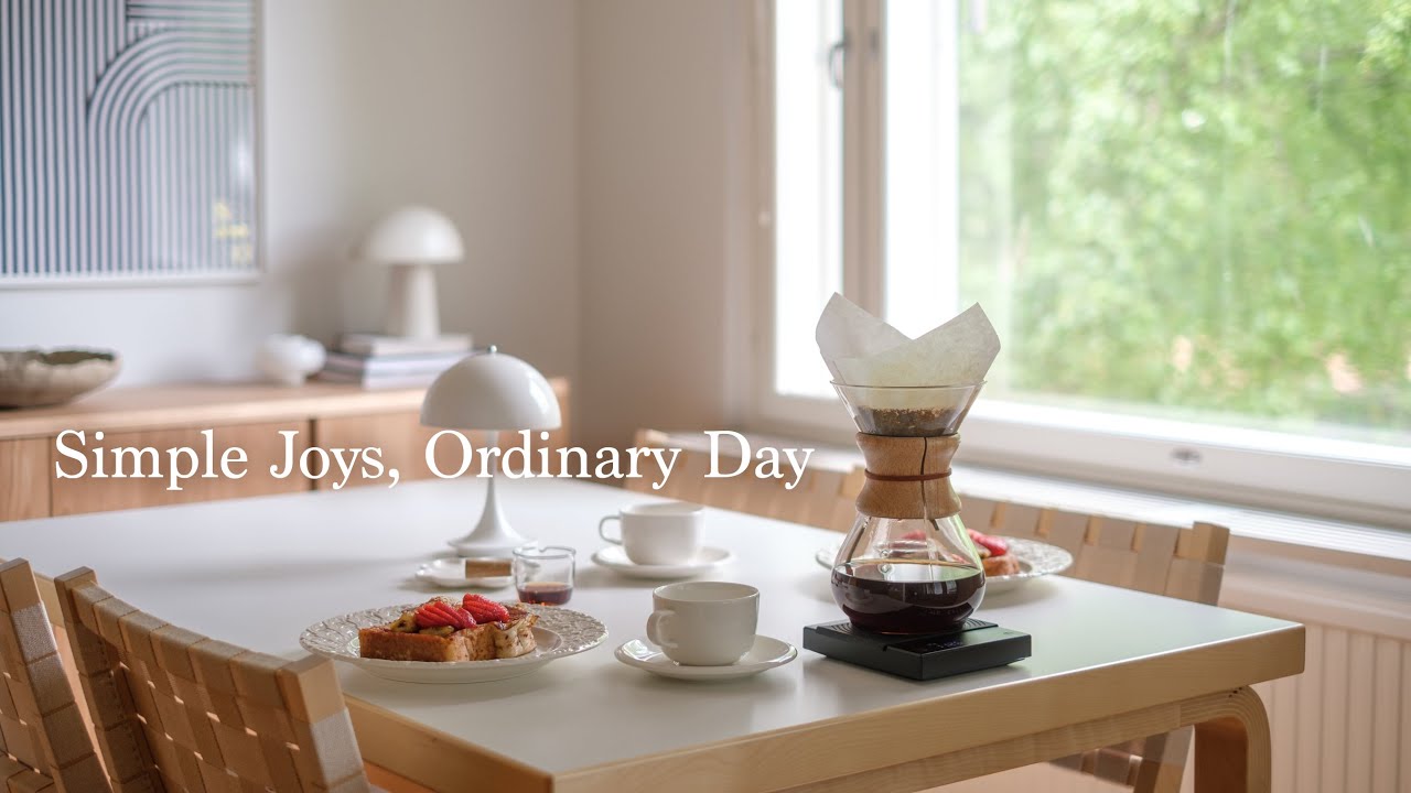 Simple joys on an Ordinary Day I slow morning, coffee routine , simple chores & warm pie