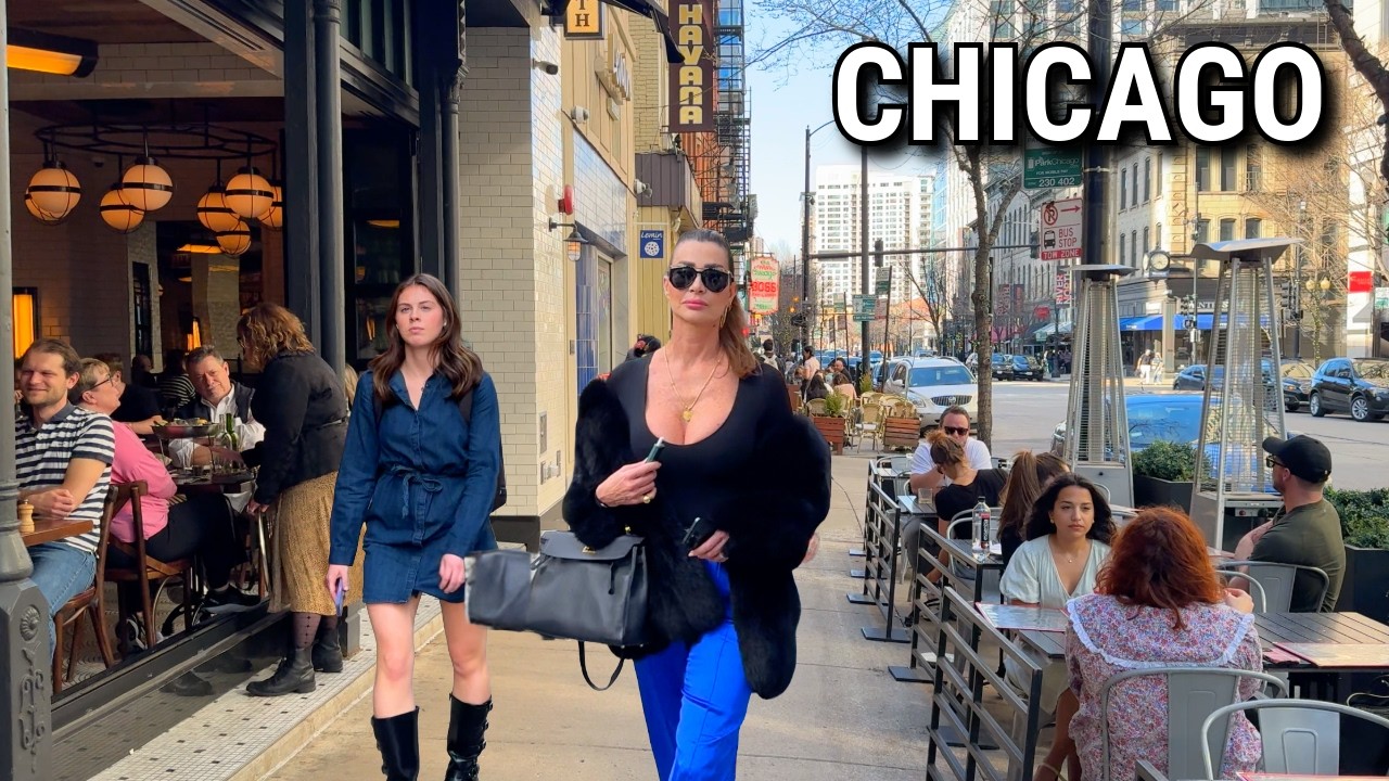 Chicago Spring Walk 🌷🌸 Spring Break Walking Tour on Friday | March 28, 2025 | 4K 60fps Video