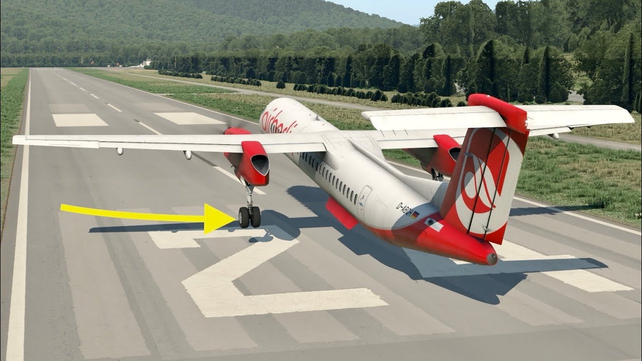 The Q400 Airplane Is Impossible To LAND SMOOTHLY - Butter Landing