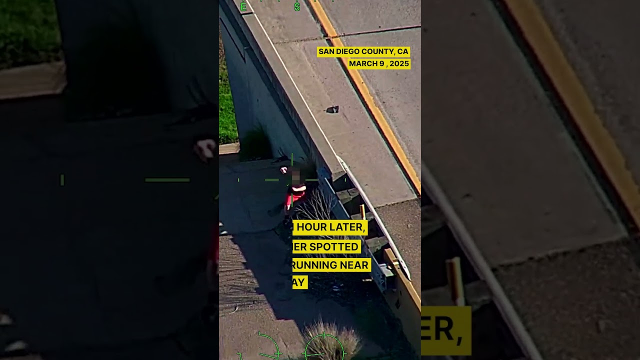 DRAMATIC RESCUE | Watch Police Save Child Running On California Freeway  #caughtonvideo #rescue