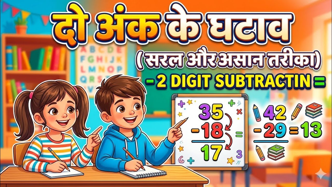 Ghtaw 2 anko ka | घटाव करना सिखे चुटकीयों में | 2 anko ka ghataw | 2 digit substraction | ghataw | 