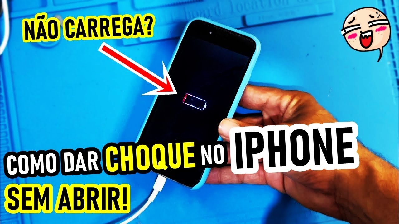 Como dar CHOQUE na BATERIA de iPhone sem ABRIR o iPhone EM CASA! SIMPLES.