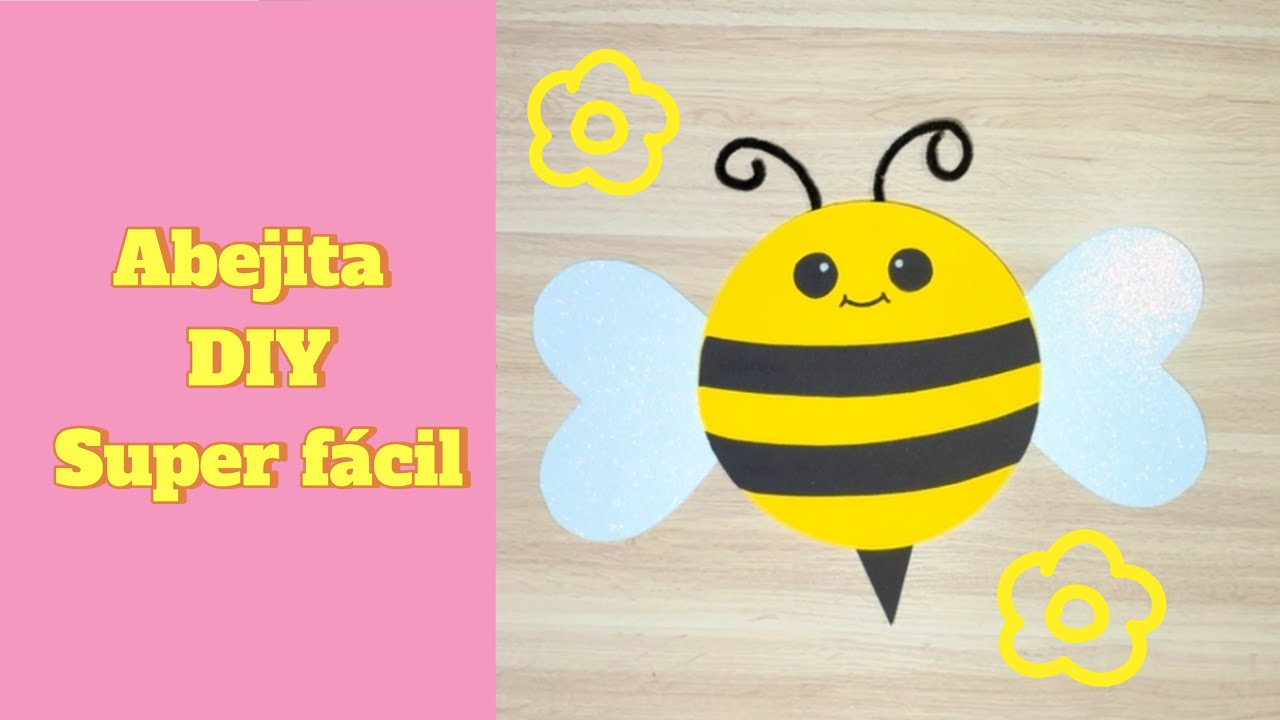 🐝 !Abeja de Foami S&uacute;per f&aacute;cil! 🏵️ | Manualidad en 5 minutos   #manualidades #springcrafts #foami