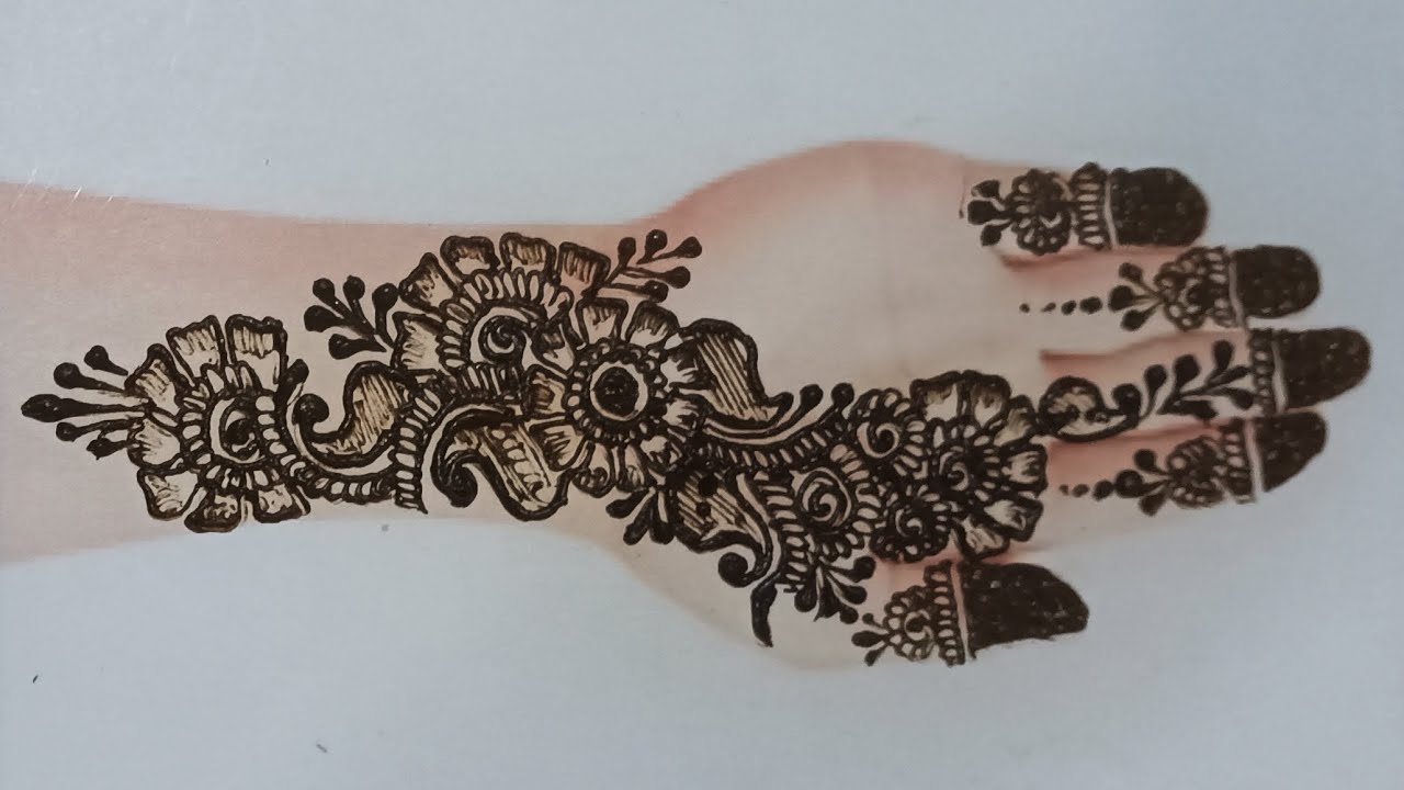 New mehndi design for girls front hand | mehndi designs#mehndi#easymehndi#simplemehndi#arabicmehndi 